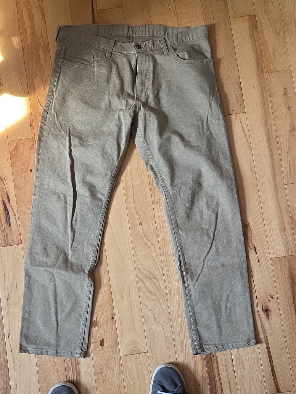 Dearborn Denim Men's Canvas Straight Jeans in Tan 38w